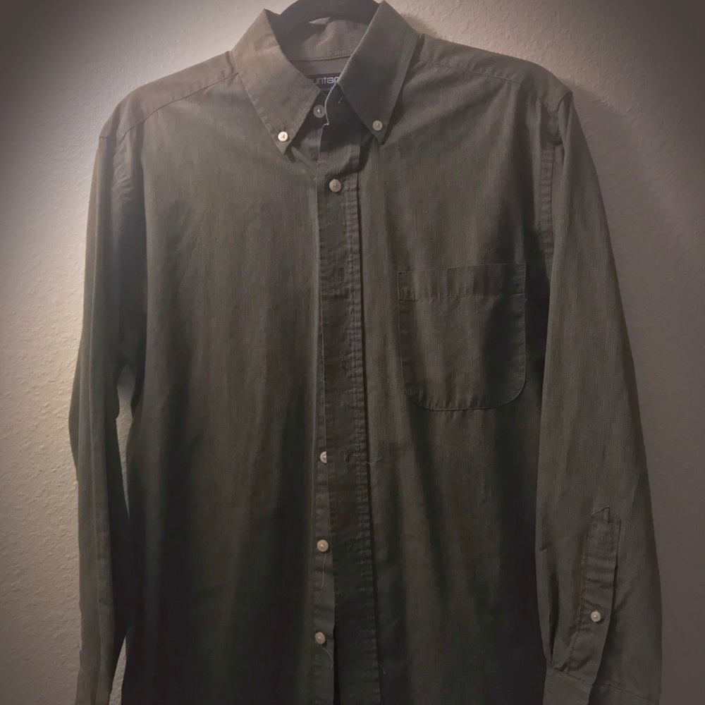 Puritan forest green button up
